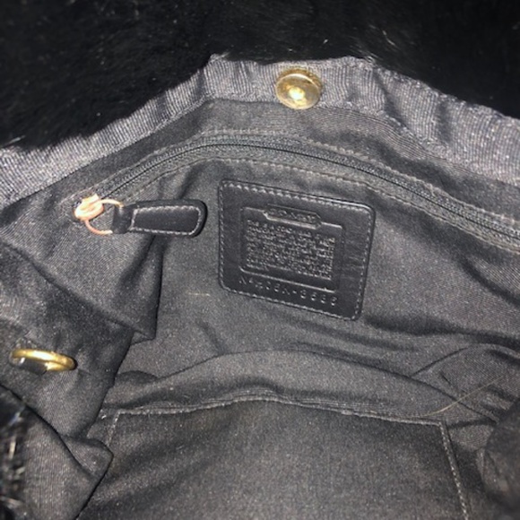 Coach Satin & Rabbit Fur Hobo - Picture 3 of 3